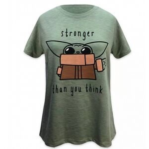 Star Wars Stronger than you think T-shirt Disney Park Green L